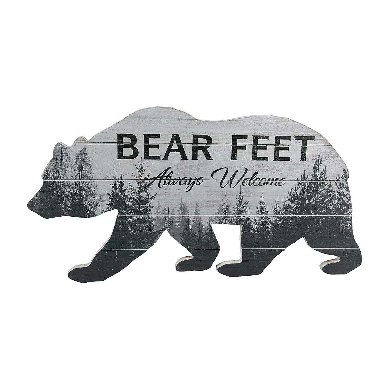 Cute BEAR FEET Always Welcome Wall Art