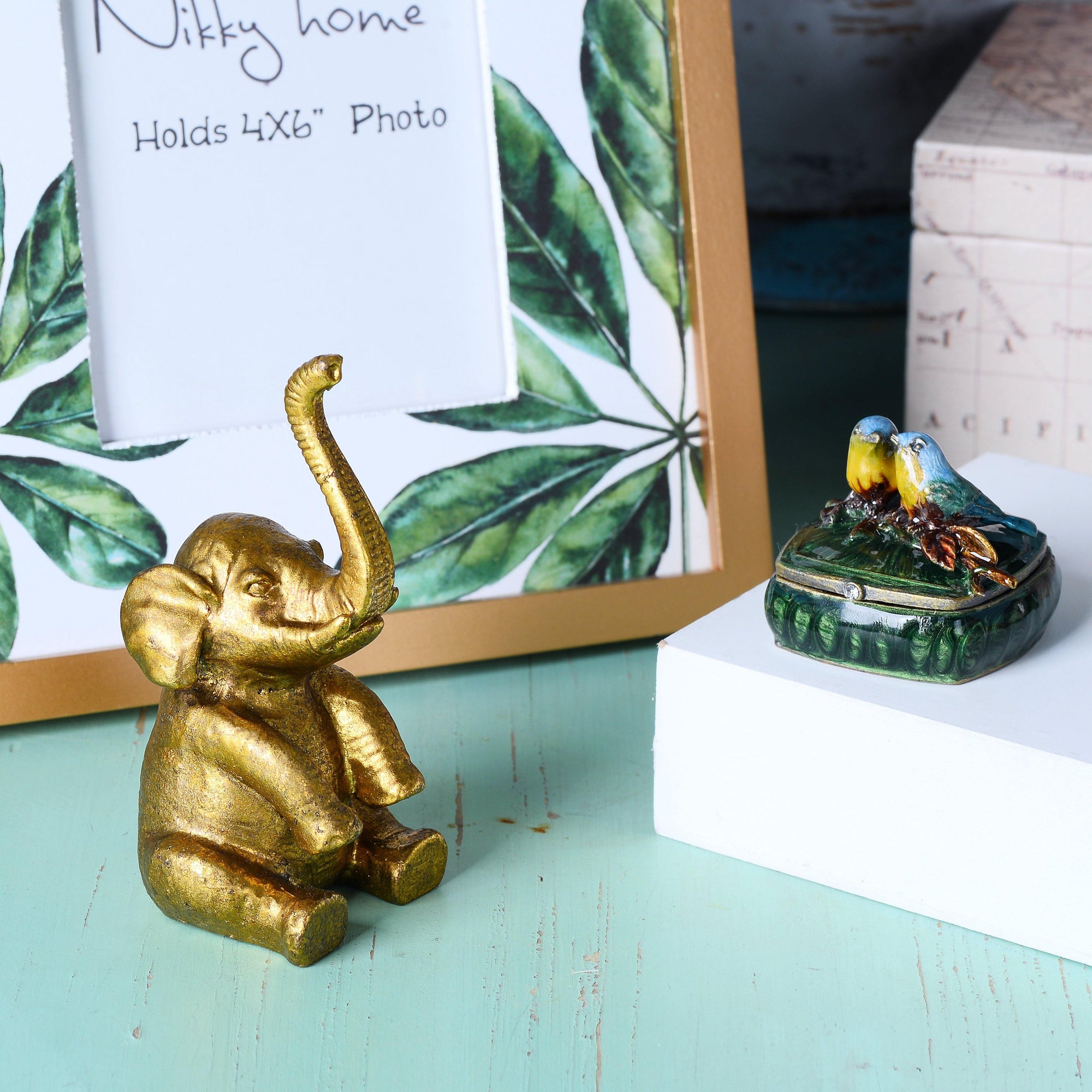 Baby Elephant Figure and Ring Holder - Nikky Home