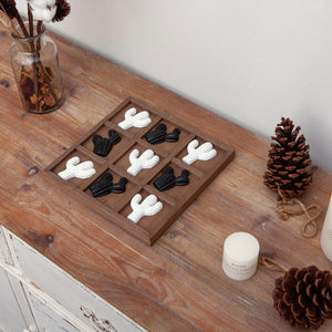 Black-and-White Cactus Tic-Tac-Toe - Nikky Home