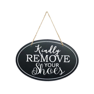 Kindly Remove Your Shoe Wall Sign - Nikky Home