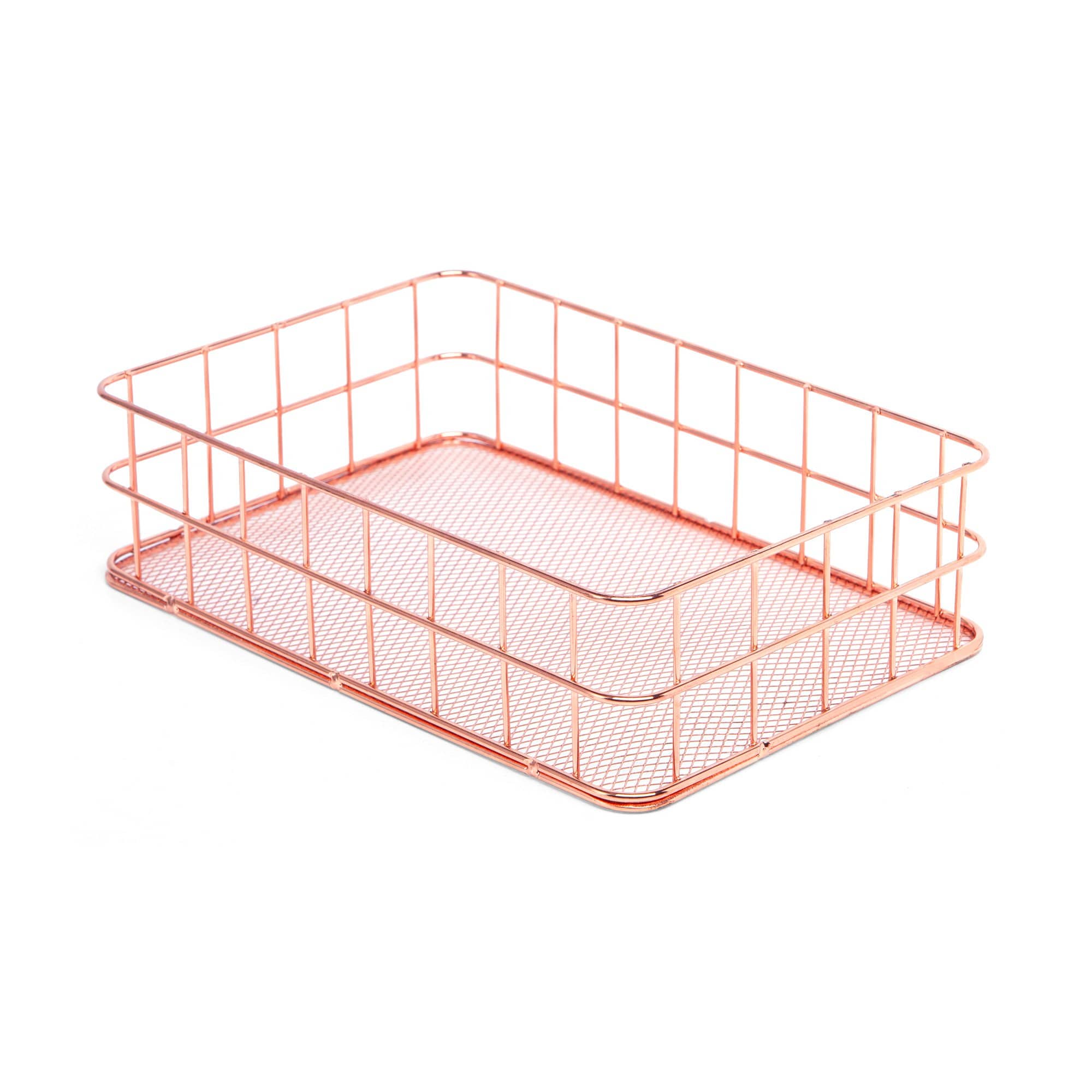 Orange pink Metal Wire Basket - Nikky Home