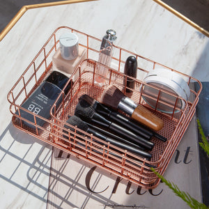 Orange pink Metal Wire Basket - Nikky Home