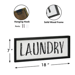 Laundry Wall Sign with Cute Calligraphy - Nikky Home