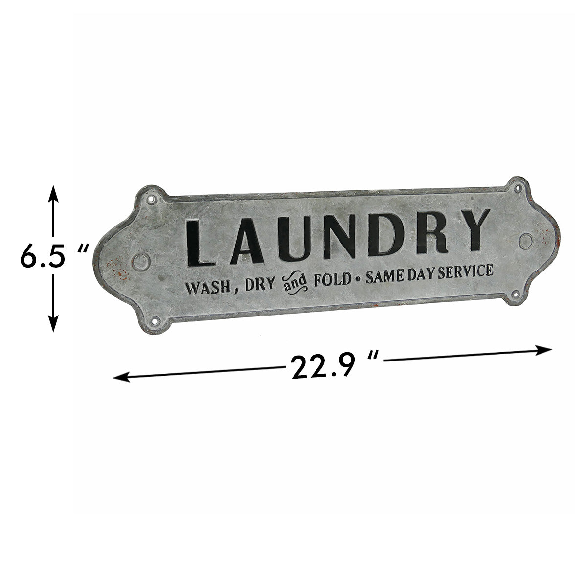 Wood Framed Metal Laundry Sign - Nikky Home