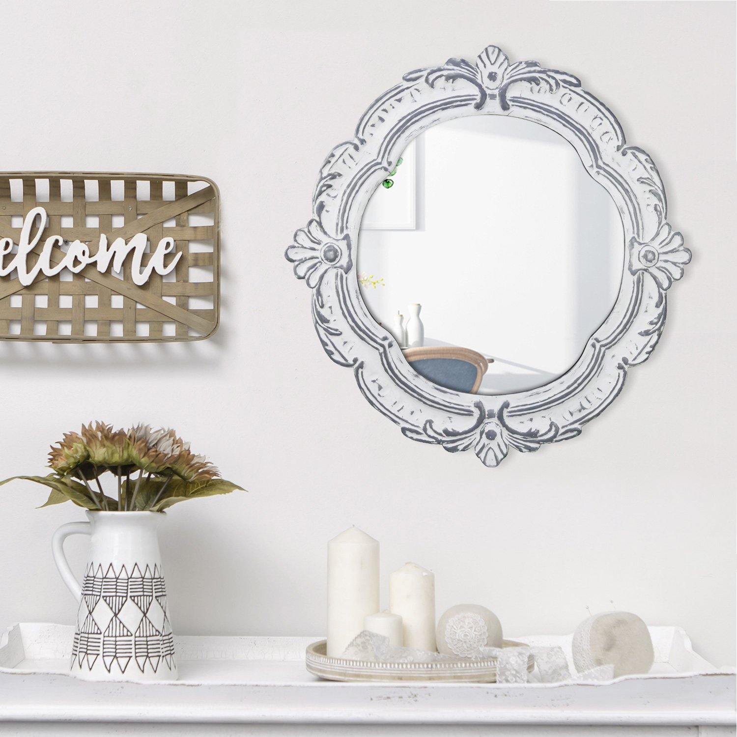 Fleur De Lis Metal Frame Mirror - Nikky Home