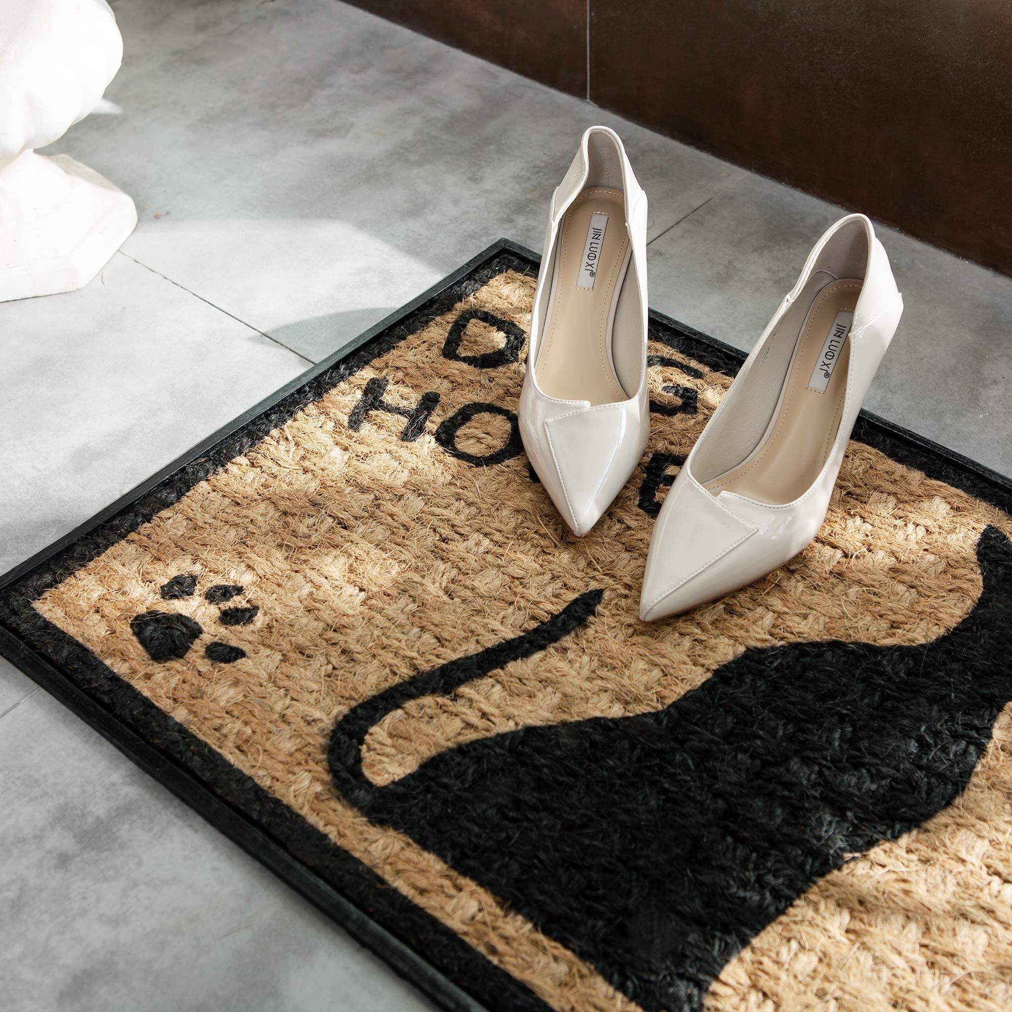 Dog Home Welcome Doormat With Bone And Claw - Nikky Home