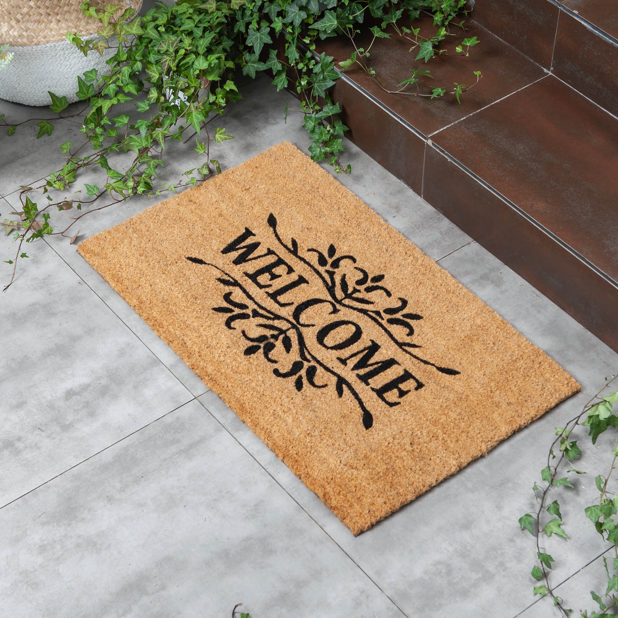 WELCOME Doormat With Weaving Patterns - Nikky Home