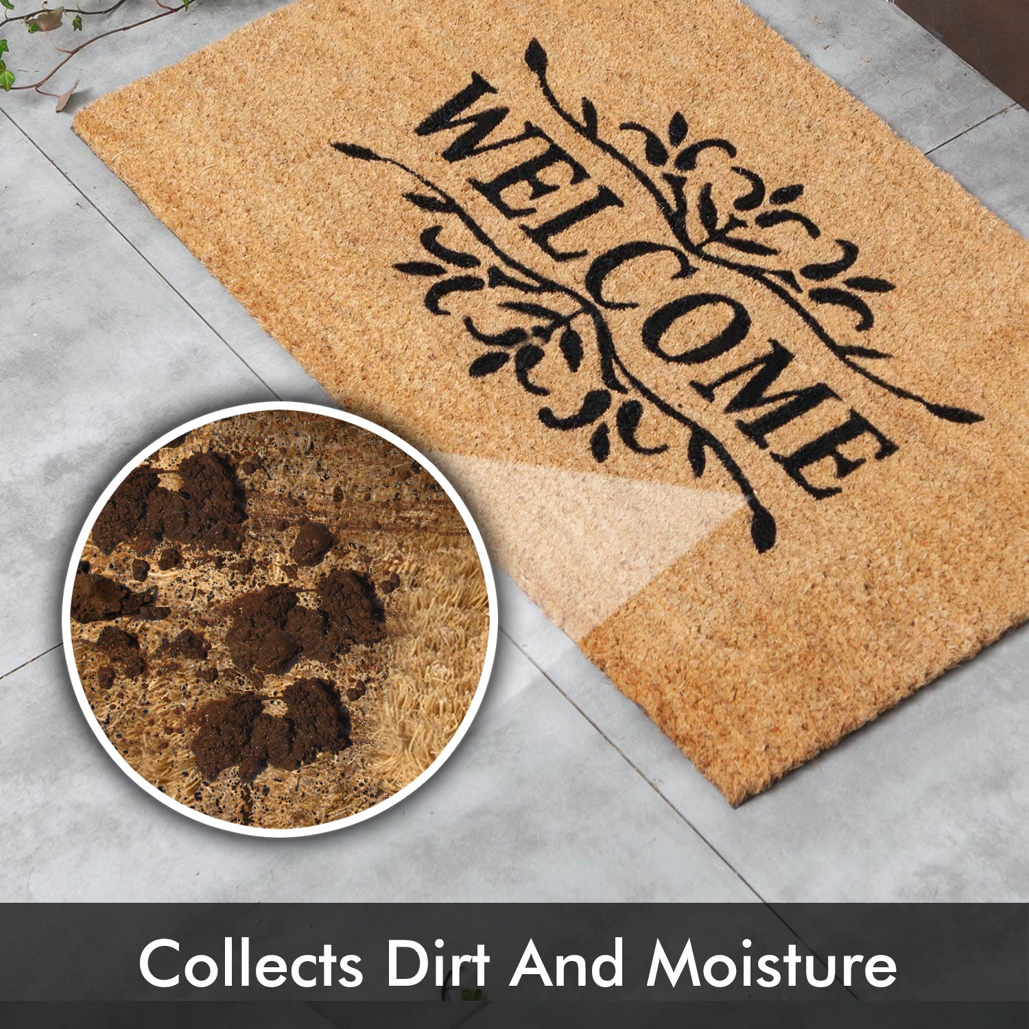 WELCOME Doormat With Weaving Patterns - Nikky Home