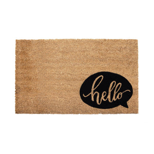 hello Doormat With Speech Bubble - Nikky Home