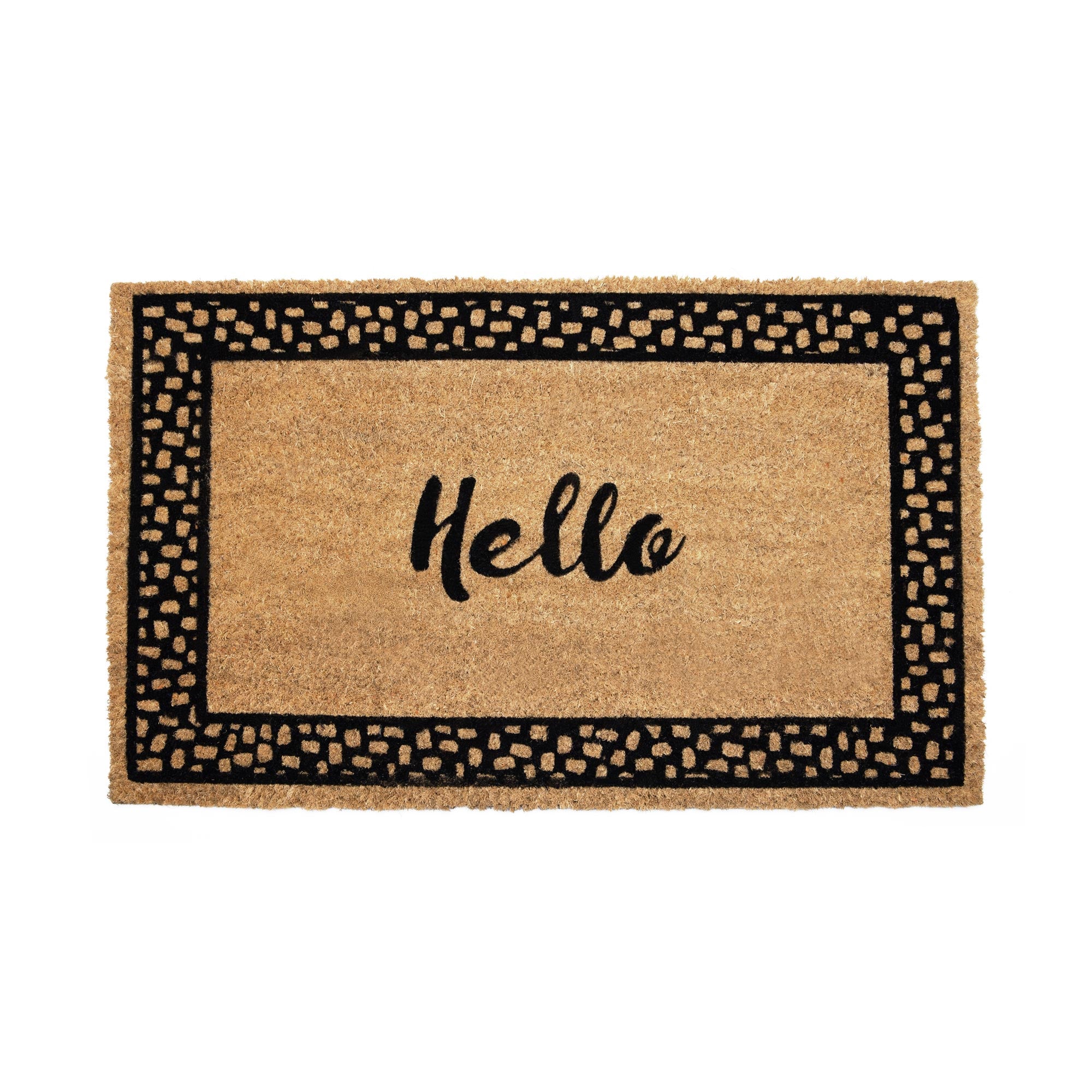 Hello Doormat With Border - Nikky Home