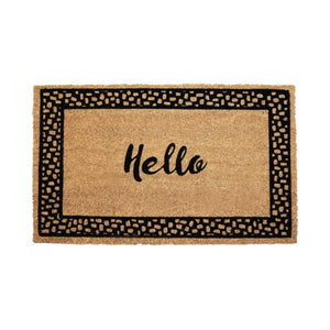 Hello Doormat With Border - Nikky Home