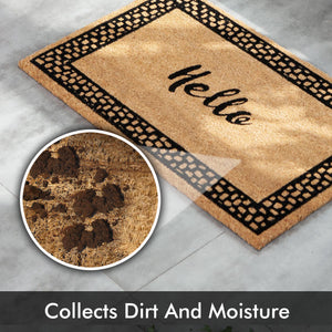 Hello Doormat With Border - Nikky Home