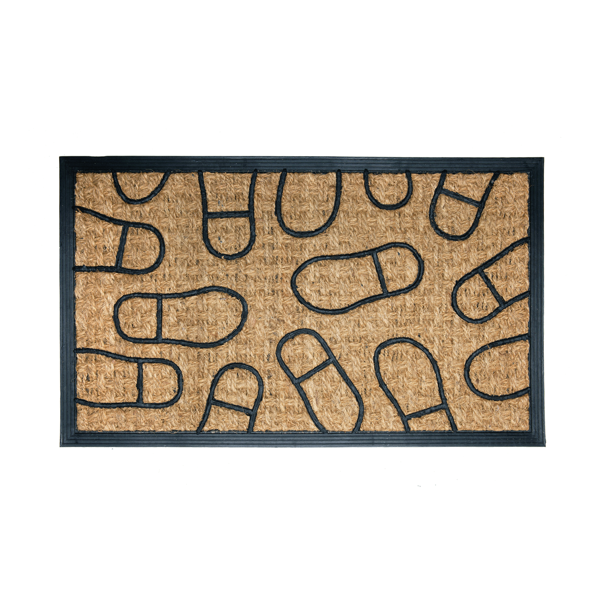 Welcome Doormat With Footprint Patterns - Nikky Home