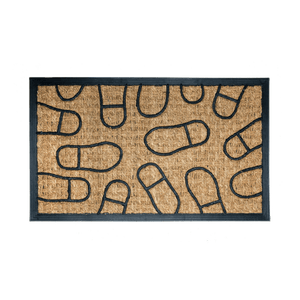 Welcome Doormat With Footprint Patterns - Nikky Home