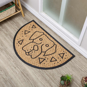 Doormat In A Semicircle With Elephent Design - Nikky Home