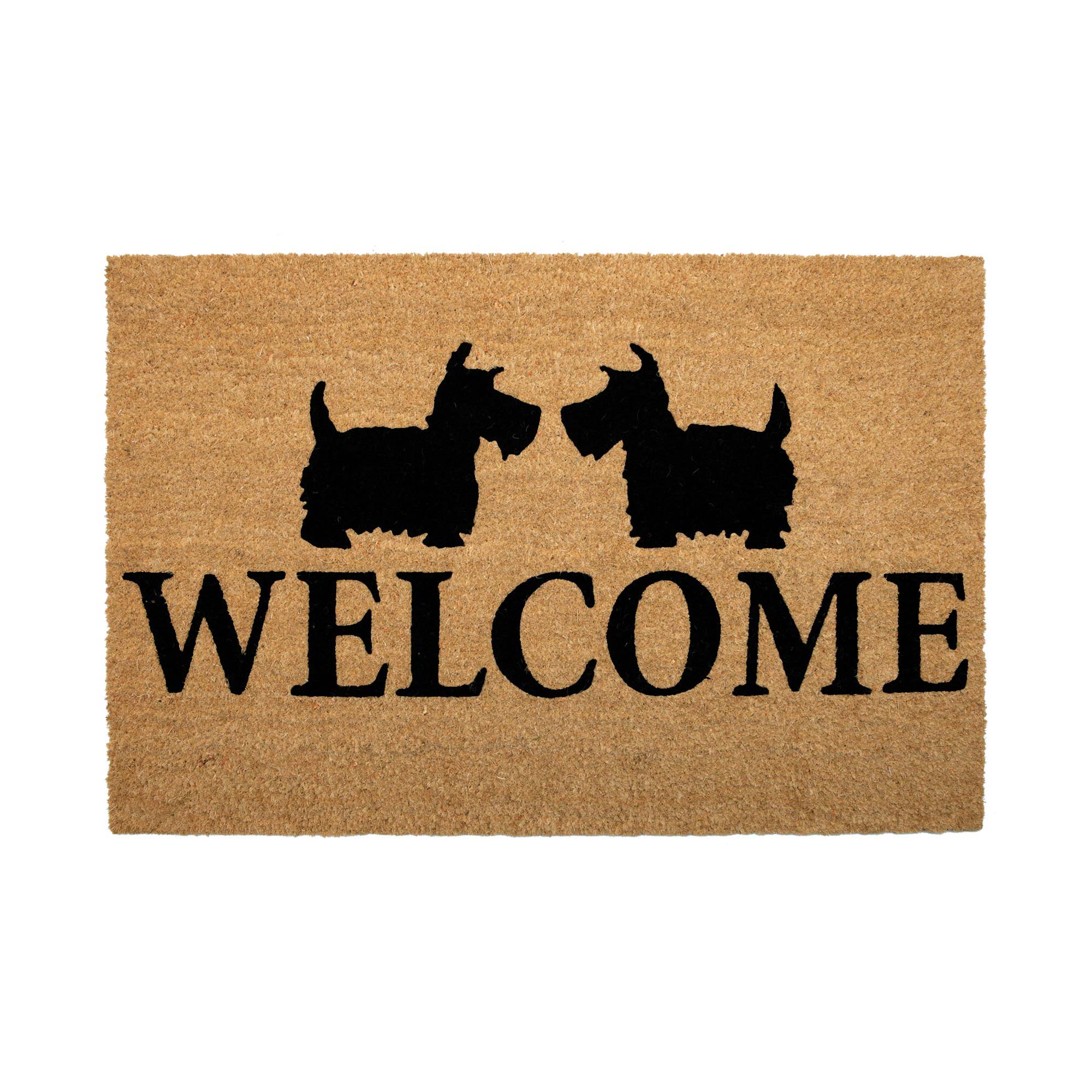 Welcome Doormat With A Pair Of Schnauzers - Nikky Home