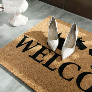 Welcome Doormat With A Pair Of Schnauzers - Nikky Home