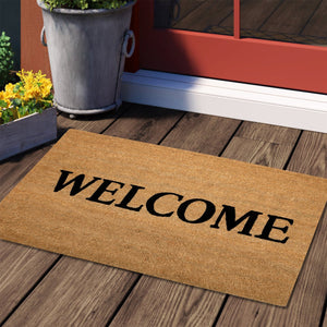 Welcome Doormat Black Letters - Nikky Home