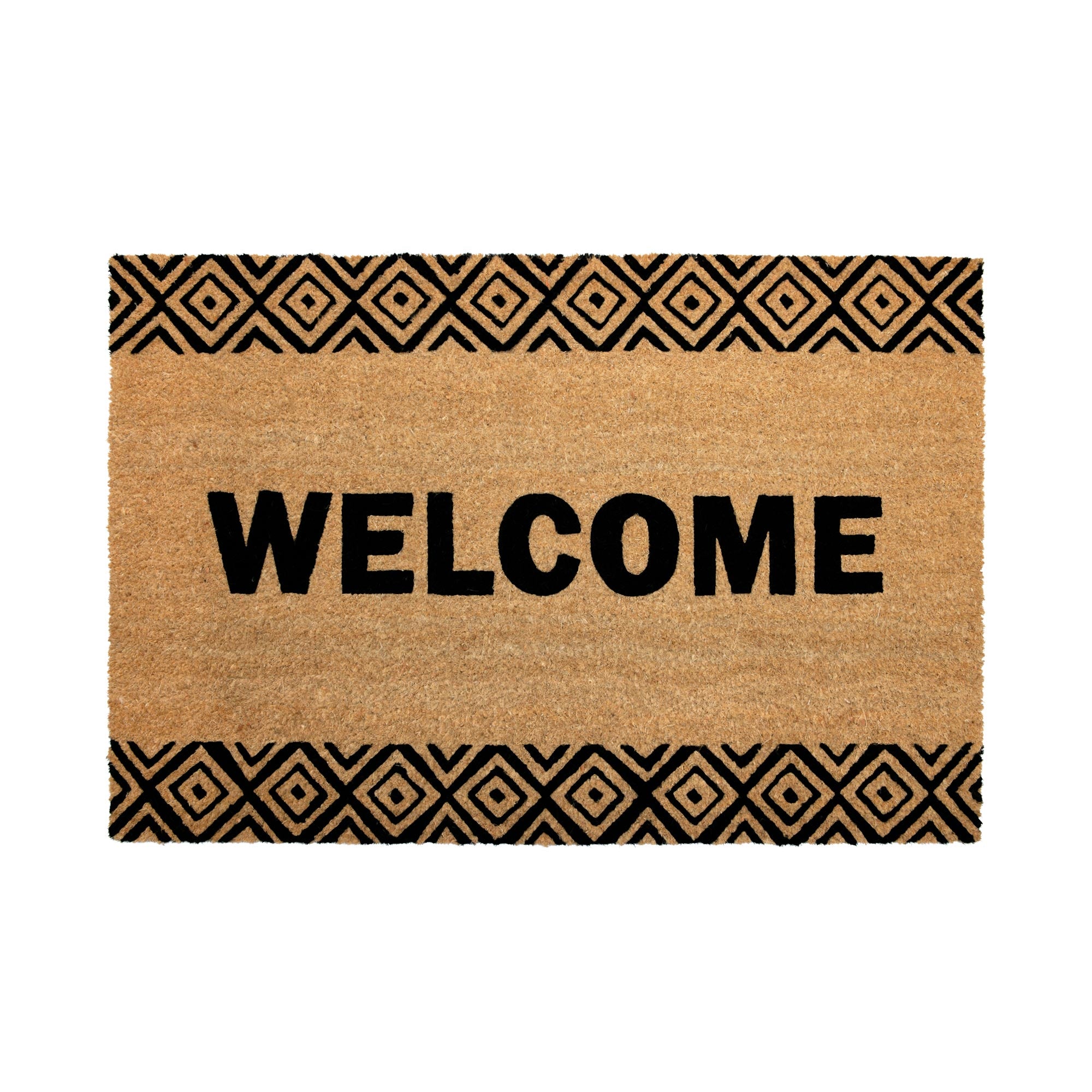 Welcome Doormat With Square Patterns - Nikky Home