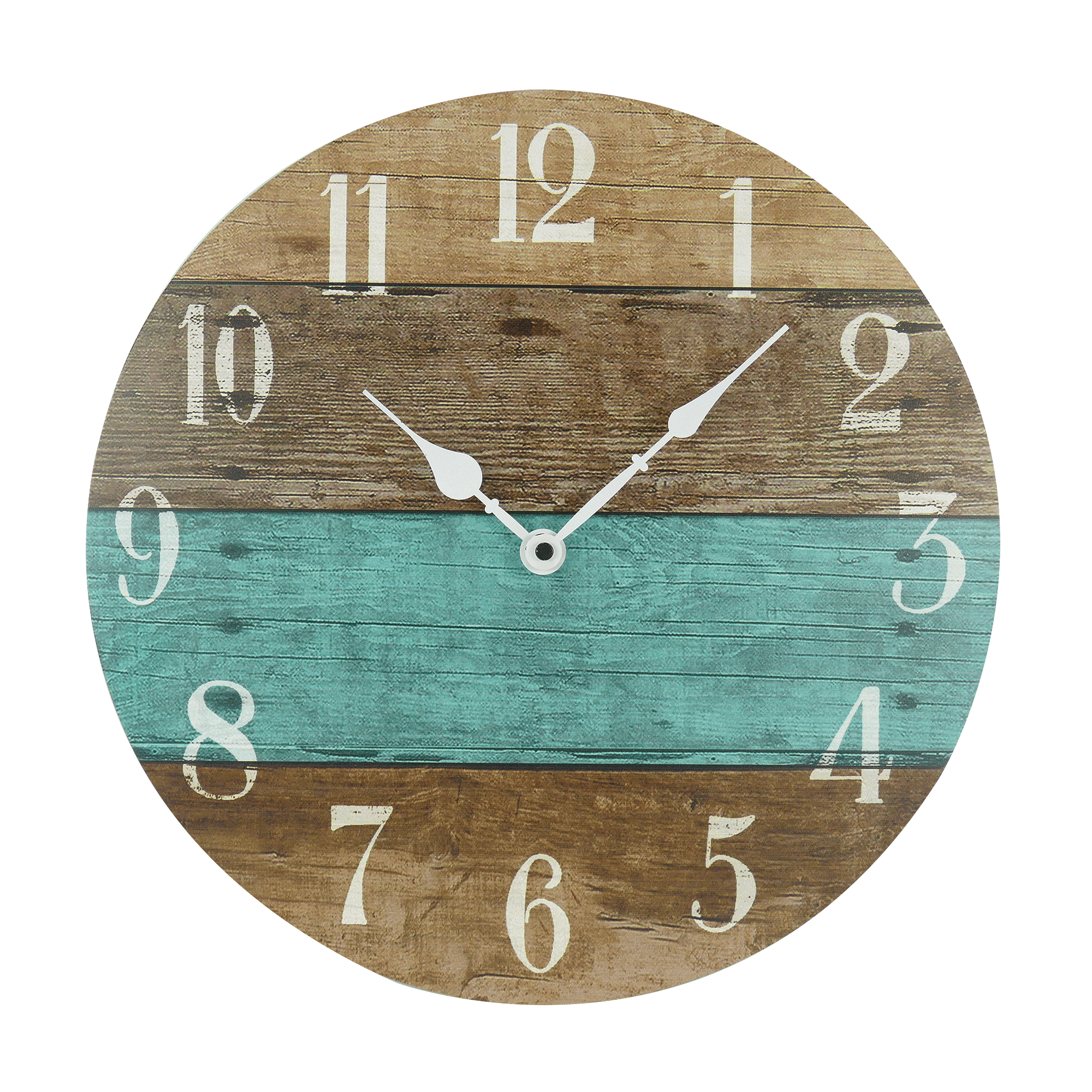 Coastal Wooden Round Wall Clock - Nikky Home