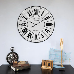 Nikky Home Huge Enormous Hotel Clock 31.69 Inches Diameter