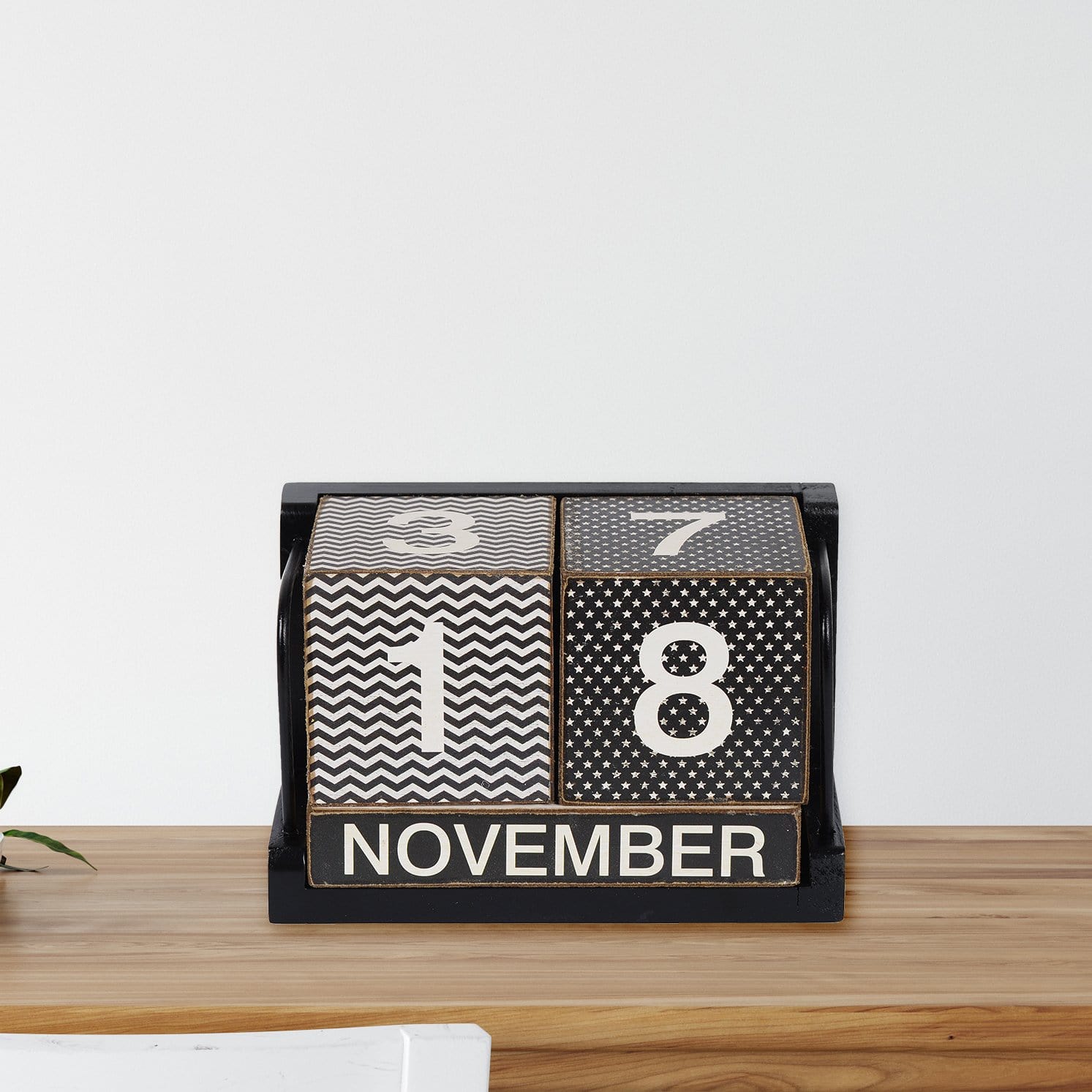 Wooden Blocks Desk Calendar - Nikky Home