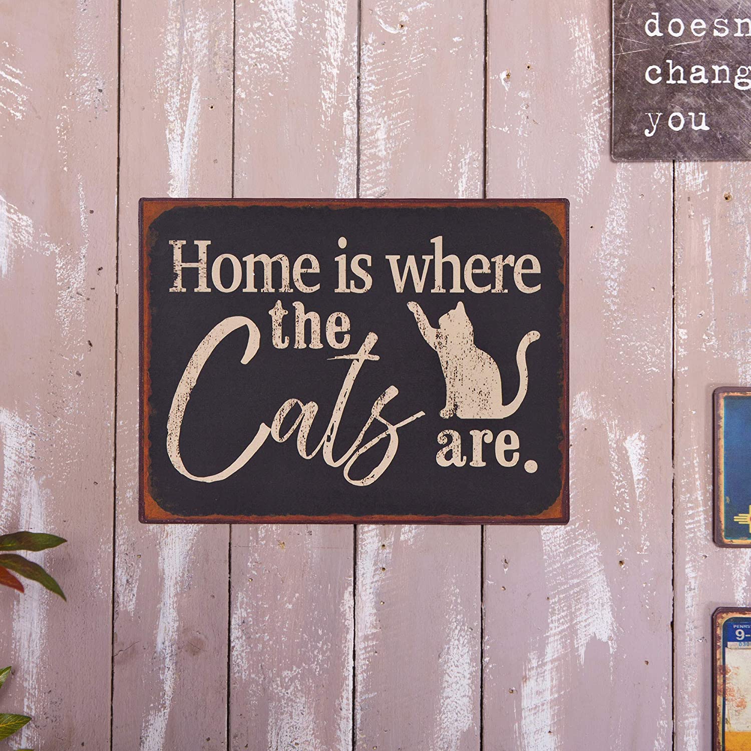 Home is where the Cats are Metal Wall Sign - Nikky Home