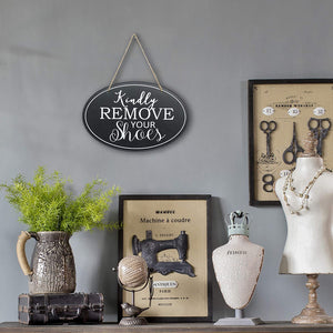 Kindly Remove Your Shoe Wall Sign - Nikky Home