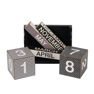 Wooden Blocks Desk Calendar - Nikky Home