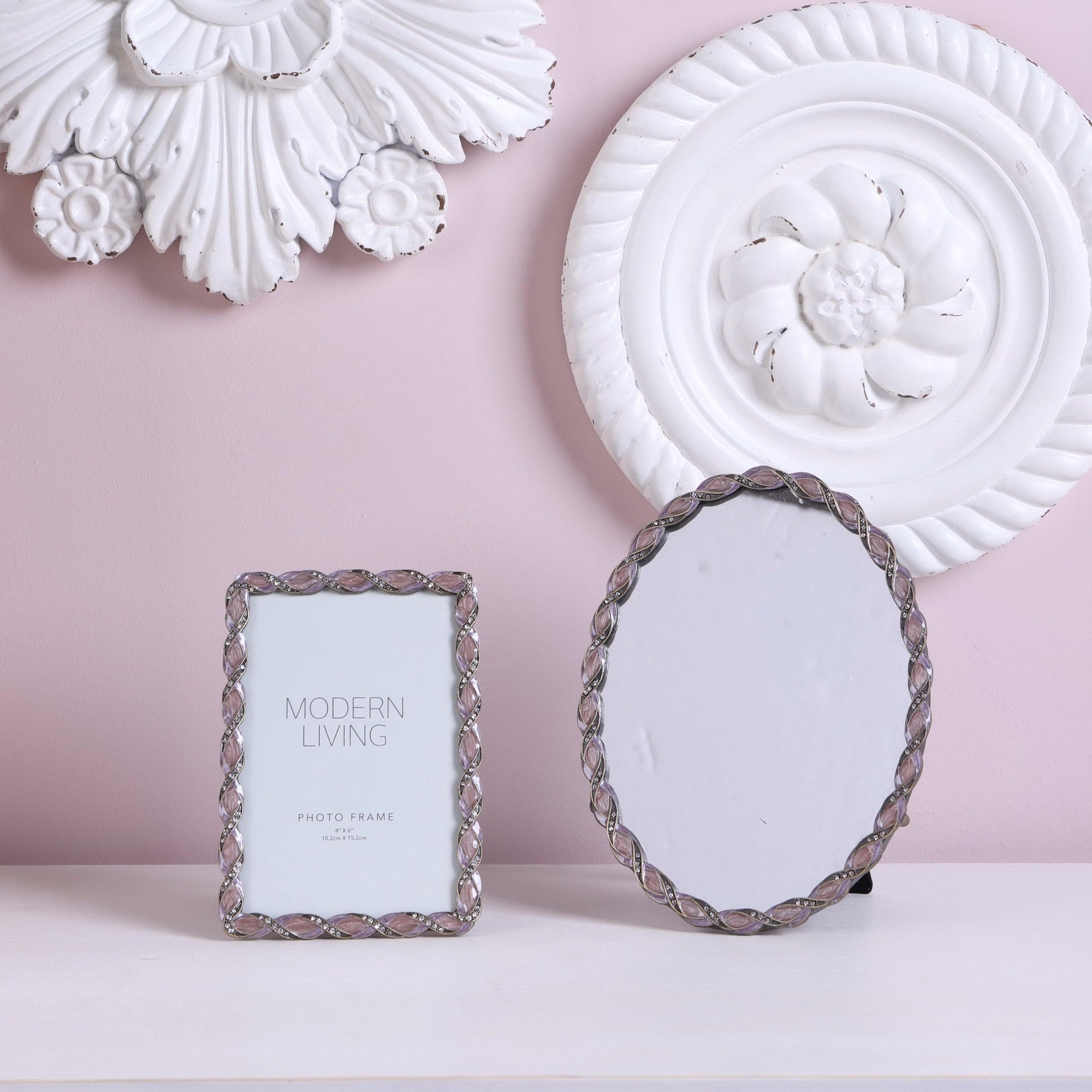 Crystal Framed Table Mirror - Nikky Home