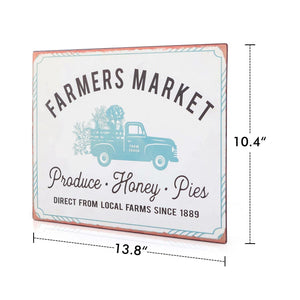 FARMERS MARKET Metal Wall Plaque - Nikky Home