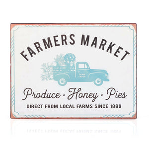 FARMERS MARKET Metal Wall Plaque - Nikky Home