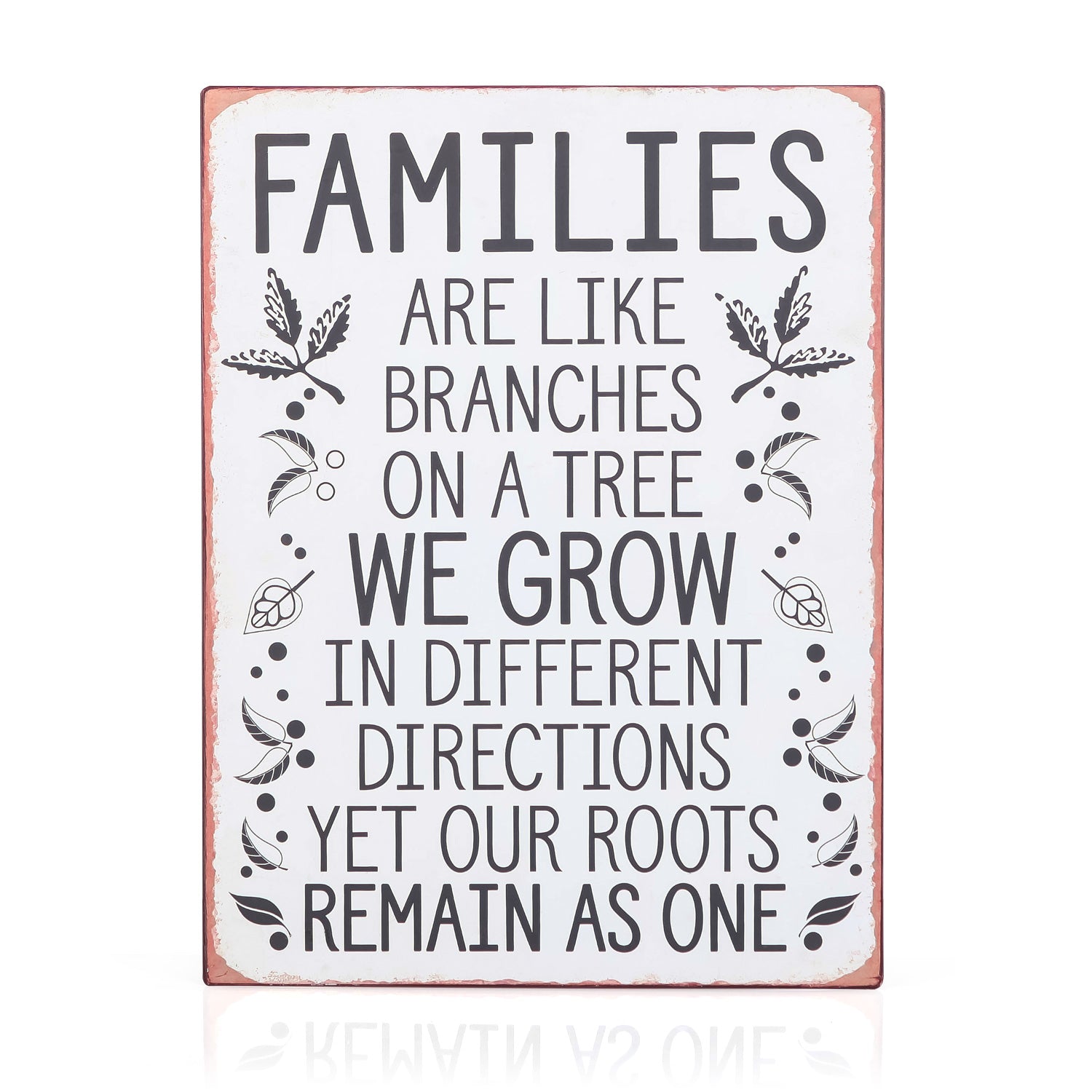 Metal Wall Sign About FAMILIES - Nikky Home