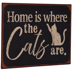 Home is where the Cats are Metal Wall Sign - Nikky Home