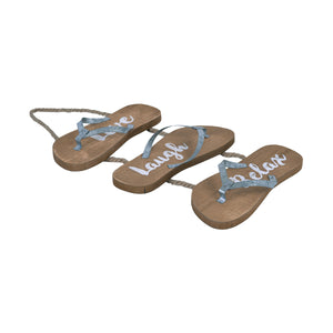 Sandal-Inspired Beach Wall Decor Live Laugh Relax - Nikky Home