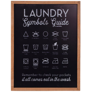 Laundry Symbols Sign - Nikky Home