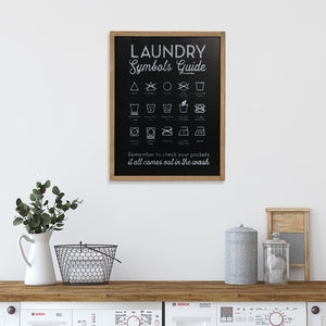 Laundry Symbols Sign - Nikky Home