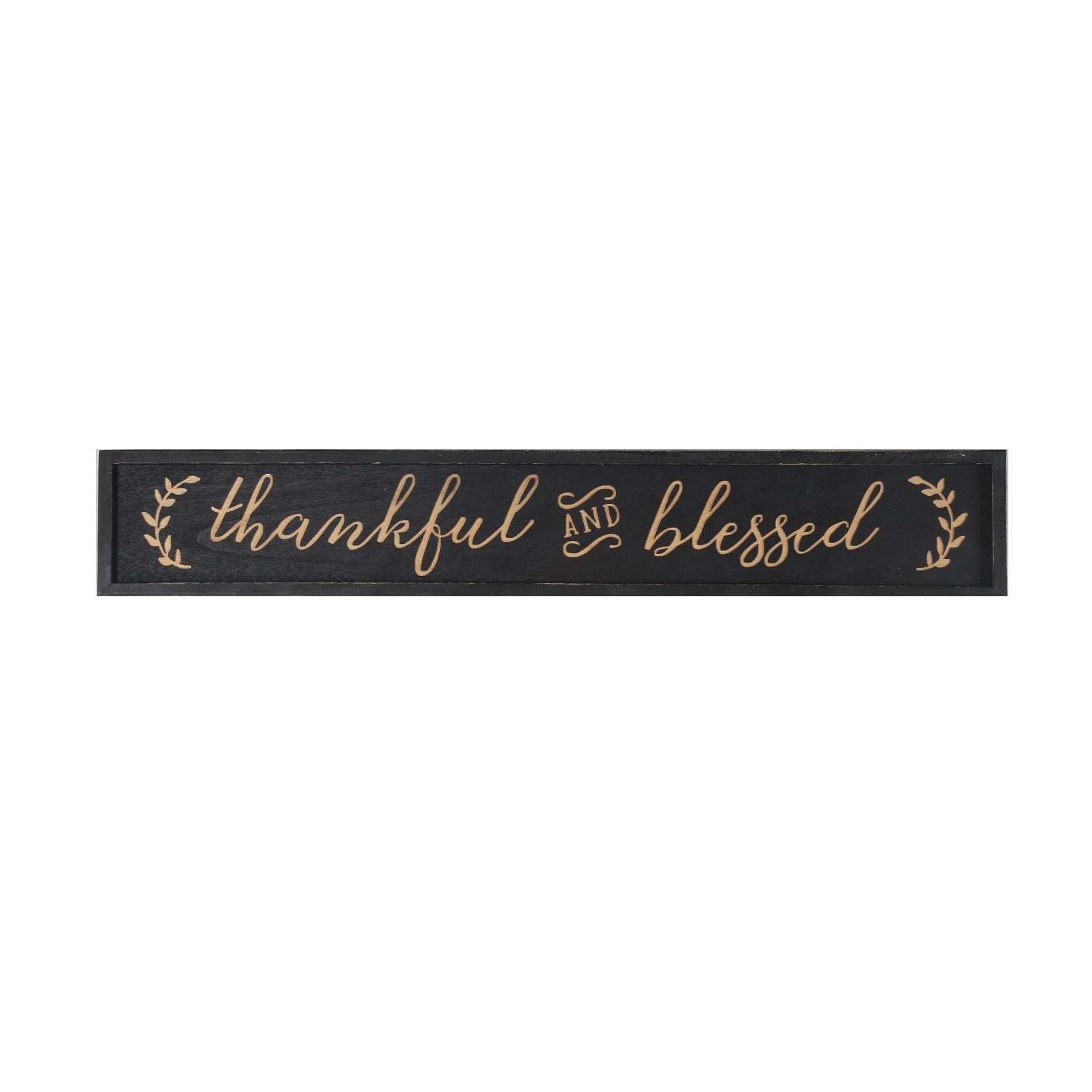 Thankful And Blessed Wood Wall Sign - Nikky Home